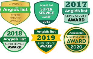 Angie's List Super Service Award winner, 2015 through 2020
